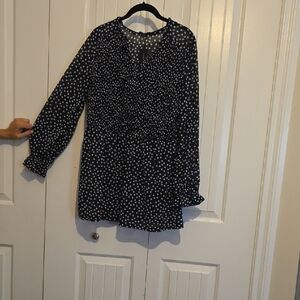Lane Bryant Black and White Polka Dot Top